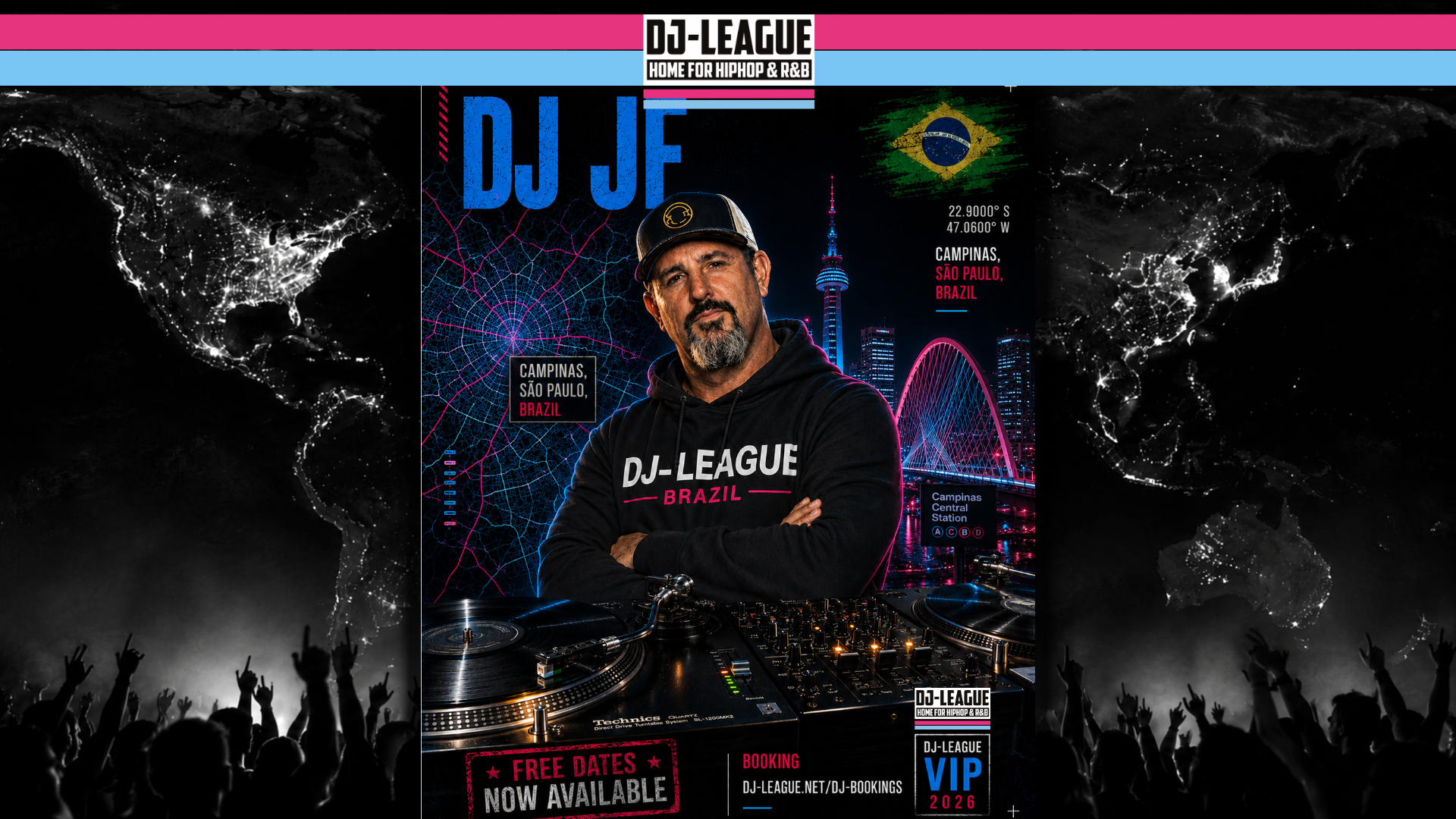 DJ JF – HipHop & R&B Dj from Campinas, Brazil | DJ-League VIP DJ Booking