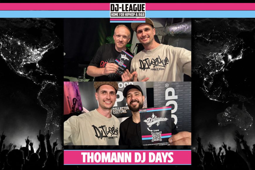 DJ Dollarphil from DJ-League at Thomann DJ Days 2026 with DMC Champions DJ Robert Smith and DJ ND