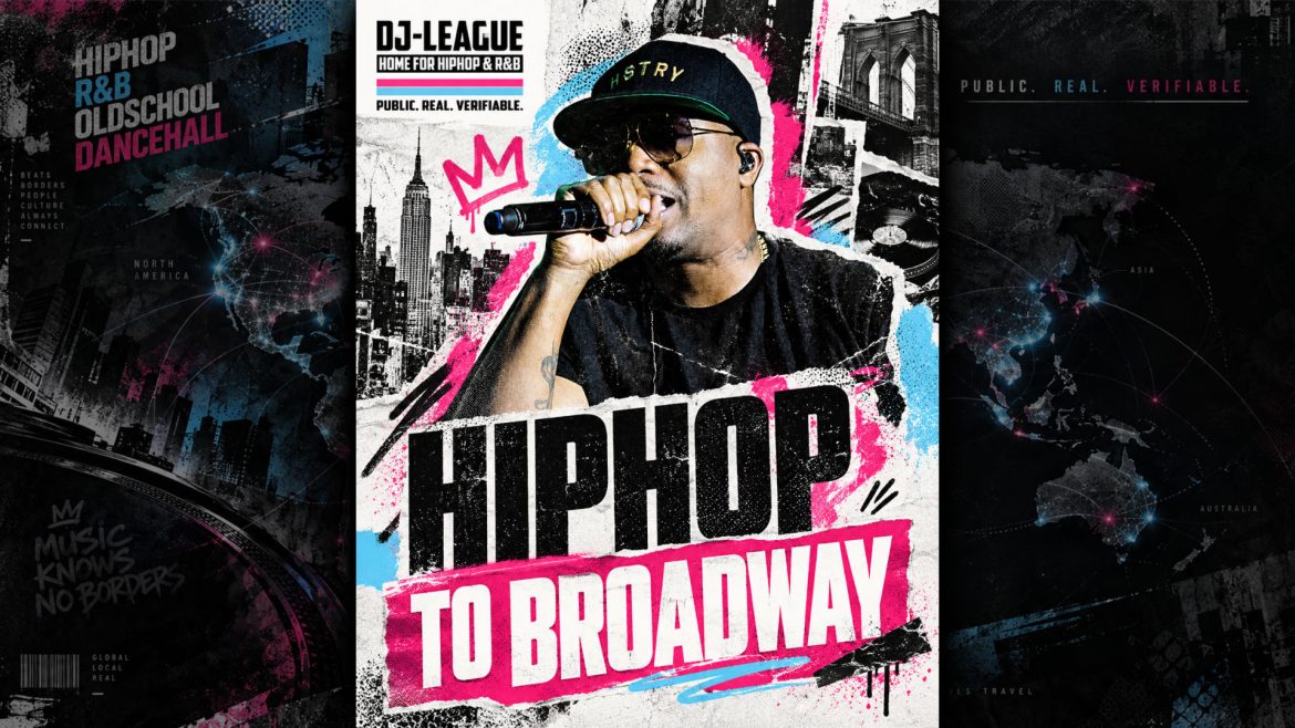 Nas performing live, representing his involvement in the Broadway-bound Beat Street musical.