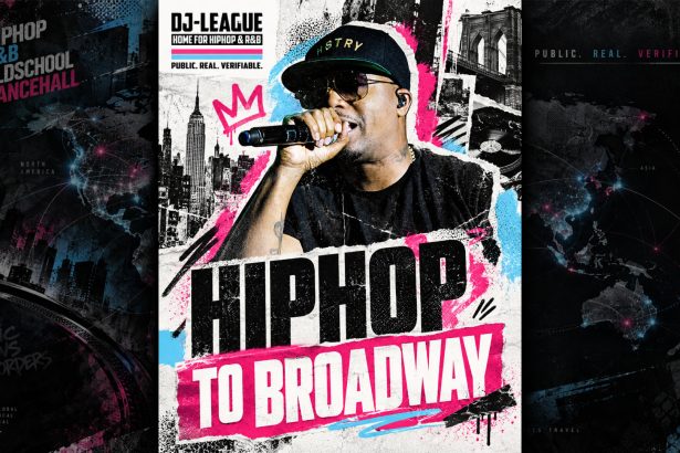 Nas performing live, representing his involvement in the Broadway-bound Beat Street musical.